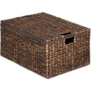 Cesta de jacinto de agua Jumbo de alta calidad al por mayor de fábrica OEM con asas integradas cesta de almacenamiento para organizar - Product Image 2