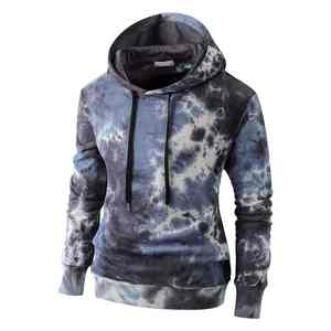 Sweat à capuche tie-dye premium 300 GSM pour homme, en molleton doux vintage French Terry, personnalisable - Product Image 3