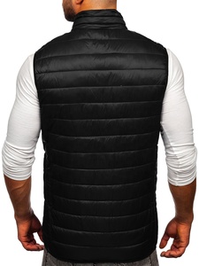 Recién llegado, chaqueta de cuero informal inteligente sin mangas para hombre, calentador de cuerpo personalizable, cierre de cremallera, producto de fábrica hecho con resorte - Product Image 2