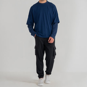 Camiseta informal de manga larga para hombre, Camiseta deportiva de algodón para hombre, camiseta personalizada de alta calidad de talla grande de manga larga para hombre, camiseta para hombre - Product Image 2