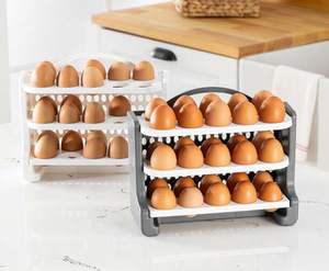 Soporte de huevos multifunción moderno plegable de 30 ranuras eficiente-solución de almacenamiento de huevos compacta y segura para uso doméstico y en la cocina - Product Image 2