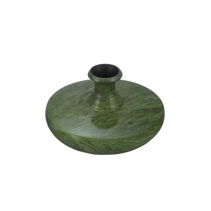 Vase à fleur en aluminium taillé en diamant avec finition de couleur noire Pot de fleur de décoration de table durable pour la décoration intérieure - Product Image 2