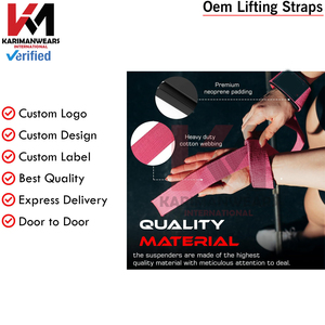 Correas de muñeca de elevación Levantamiento de pesas Algodón acolchado Correas de elevación de apoyo Hombres Mujeres Entrenamientos de potencia Deadlifts Hard Pull - Product Image 4
