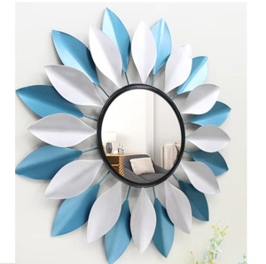 Espejo de Pared Moderno de Estilo Lujoso, Acabado Dorado, Forma Redondeada, Marco Reflector, Decoración para Hoteles y Restaurantes, Gran Venta - Product Image 4