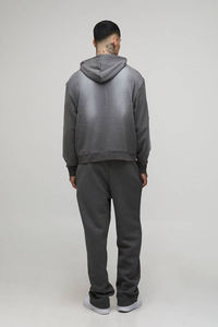 Sudadera con Capucha Casual de Otoño para Hombre, 100% Algodón, con Estampado Digital, Lavado Ácido, Estilo Desgastado, Dobladillo y Puños Acanalados, Venta Caliente - Product Image 2