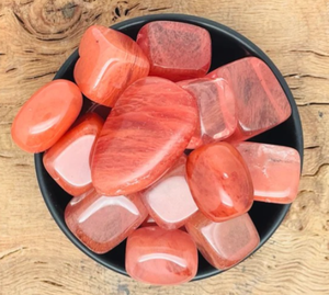 Quartz cerise pierre dégringolée homme quartz fou pierre de père noël cristaux de guérison de quartz - Product Image 1