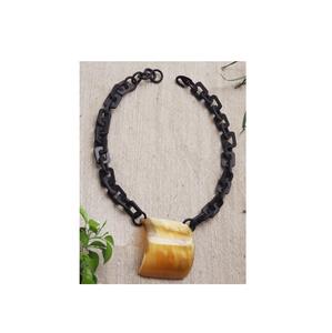 Collar de cuerno de buey de búfalo Natural respetuoso con el medio ambiente, collares de cuerno de búfalo Real para niñas y mujeres, joyería, collar de cuerno - Product Image 1