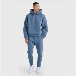 High Quality Customized Hooded Casual Solid Winter Men Tracksuit-100% Cotton Reversible Training & Jogging Wear - Product Image 4