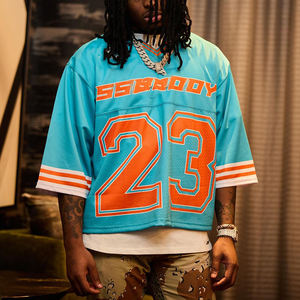 2025 hombres pantalla personalizada impresión Boxy camisetas malla de gran tamaño Camisetas fútbol desgaste fútbol baloncesto Jersey camiseta para hombres - Product Image 2