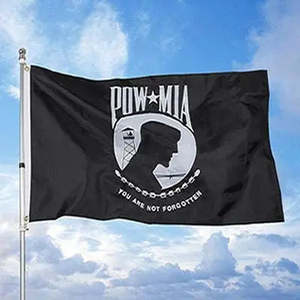 Bandera POW MIA 3x5 para Exteriores, Bordada, Resistente, No se te olvida, Prisionero de Guerra, Bandera Militar del Ejército, Nailon Oxford - Product Image 4