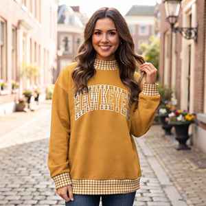 Sudadera de Felpa de Algodón Grueso de Alta Calidad Personalizada para Mujer, Sudadera con Hombros Caídos y Cuello Redondo, Bordada - Product Image 1