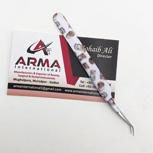 Hot Selling Custom 45 Degree Isolation Eyelash Tweezers Sustainable Stainless Steel Material with <b>Pointed</b> Tip - Product Image 6