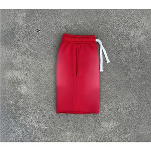 กางเกงขาสั้นผ้าฟลีซคอตตอนหนานุ่มทรงวินเทจแบบย้อมสีเอซิดสำหรับผู้ชาย บริการ OEM - Product Image 6