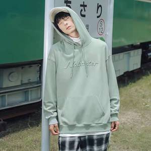 เสื้อผ้าลำลองสำหรับผู้ชายขนาดใหญ่พิเศษผ้าเทอร์รี่ผ้าฝ้ายพิมพ์ลายตัวอักษรเสื้อฮู้ดลายนูน3D - Product Image 3