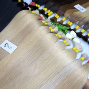 ผมต่อเวียดนามแท้แบบเรมี่ คิวติเคิลเรียงเส้น สีบลอนด์ซิลค์คัสตอม คุณภาพสูง แบบซุปเปอร์ดับเบิ้ลดรอน ของบริษัทซัน คอมพ์ไนซ์ - Product Image 4