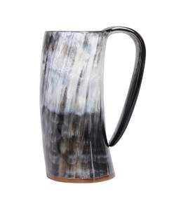 Taza de cuerno vikingo Vintage hecha a mano, diseño pulido ecológico para fiestas navideñas, artesanías naturales de animales únicos - Product Image 1