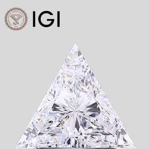 Diamante triangular de laboratorio de 2 quilates, color F, pureza VS2, certificado IGI, talla triangular, suelto - Product Image 1