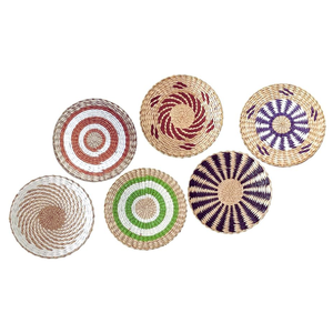 Ensemble de décoration murale artisanat exquis jonc de mer tissé élégant art mural artisanat de source durable fabricant vietnamien - Product Image 3