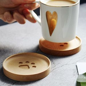 Juego de posavasos de madera de lujo únicos, manteles individuales redondos para taza, café, té, exhibición, diseño de mesa elegante para restaurantes - Product Image 6