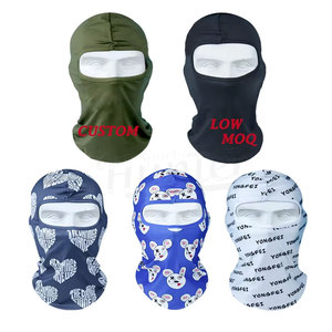 Pasamontañas con estampado de último diseño, venta al por mayor, cubierta facial, sombreros de motocicleta para ropa de ciclismo, pasamontañas de punto reactivo al calor - Product Image 1