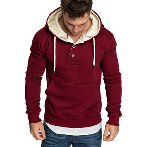 Sudadera con Capucha para Hombre, Invierno, Cálida, 100% Algodón, Antiarrugas, Estampado Personalizado, Felpa Ecológica, Manga Larga, Lisa, Informal, Talla Grande - Product Image 4