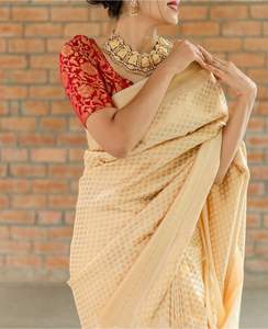 Nouveauté Saree Banarasi de créateur Meilleur prix Soie pour vêtements indiens et pakistanais - Product Image 5