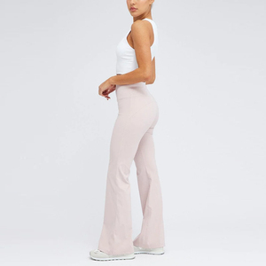 Pantalon évasé pour femmes avec logo personnalisé à vendre dernier modèle Active Wear pantalon de survêtement en polaire à bas quantité minimale de commande Service OEM - Product Image 3