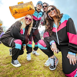 Veste coupe-vent rétro vintage années 80 et 90 Hommes Femmes Color Block Légère Veste zippée Hip Hop Streetwear Vêtements d'extérieur - Product Image 5