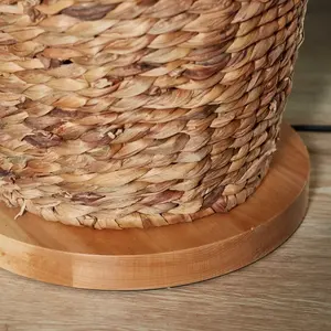 Lámpara de pie de jacinto de agua tejida de alta calidad para sala de estar - Product Image 5