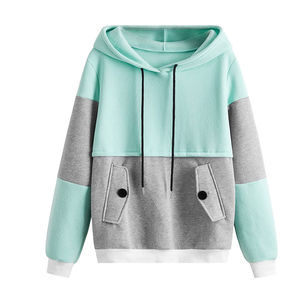 Sudadera con capucha de algodón informal de invierno para mujer, estilo único, manga larga personalizada, teñido liso, colores personalizados, impresión personalizada frontal personalizada - Product Image 1