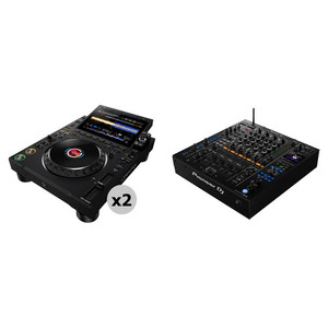 Kit de DJ de Última Generación AlphaTheta CDJ-3000X con Mezclador DJM-A9 (Negro), Accesorios para Productos de Audio - Product Image 1
