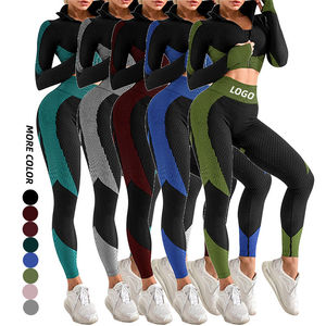 Conjunto de Yoga personalizado de alta calidad con etiqueta privada para mujer, conjunto de Yoga personalizado para mujer, conjunto de Yoga para mujer a precio bajo - Product Image 3