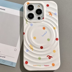 Funda de teléfono de silicona TPU magnética de lujo ultrafina a prueba de golpes con patrón de onda 3D para iPhone 16 Promax 16 Plus 15 14 13 - Product Image 1