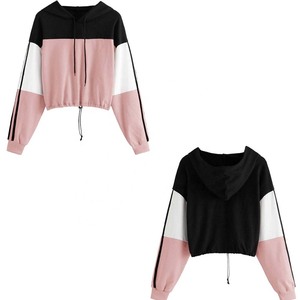 Hot Selling Customized Logo Printing <b>Winter</b> Front Women Crop <b>Top</b> Hoodies-Light Weight Breathable Casual Wear - Product Image 1