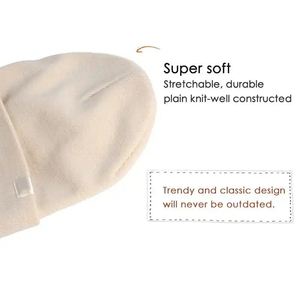 2026 Hair Protective Satin Inside Knitted Beanie Winter Warm Hat Premium OEM Custom Rubber Patch or Embroidered Logo Wholesale - Product Image 4