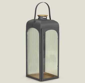 Linterna de Vela decorativa gris rústica antigua de lujo para el hogar, boda, Hotel, Resort y Navidad, decoración de Pascua - Product Image 4