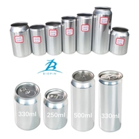 Boîtes de boisson vides en aluminium de 250ml / 330ml / 500ml pour boissons énergisantes, boissons gazeuses et emballages de bière