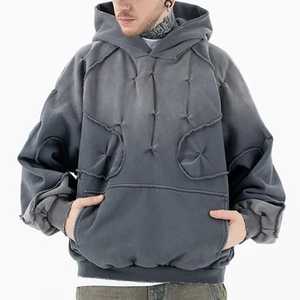 2024 producto de alta calidad 80% Algodón 20% poliéster lavado ácido Sudadera con capucha diseño personalizado invierno mejor Sudadera con capucha para hombres - Product Image 4