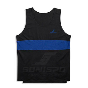 SONISPO SPORTS & FITNESS Camiseta sin Mangas de Poliéster/Algodón de Secado Rápido y Transpirable para Hombre, para Gimnasio, Entrenamiento y Running - Product Image 1