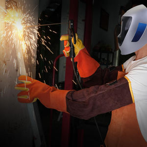 Premium Quality Heat Resistant Welding Work <b>Sleeves</b> Kevlar Stitching Cowhide Leather Working <b>Sleeve</b> For <b>Arm</b> <b>Protection</b> For Men - Product Image 6