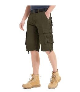 Men's Summer <b>Cargo</b> <b>Shorts</b> <b>Slim</b> <b>Fit</b> Breathable Cotton Fabric <b>Cargo</b> Pants Customized Logo Multi Pockets <b>Shorts</b> - Product Image 3