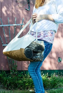 Porte-bûches en cuir véritable fait à la main moderne Porte-bois Durable recyclable pour cheminée LLC-0046 - Product Image 2