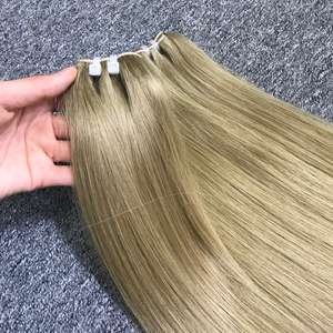 Pelucas de cabello humano liso de hueso en trama rubia Color de cabello natural de alta calidad - Product Image 2