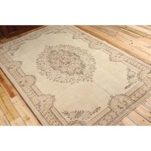 Turkish Vintage Rug, 6,3x9,1 ft Rug, <b>Brown</b> Large Solid Rug - Product Image 4