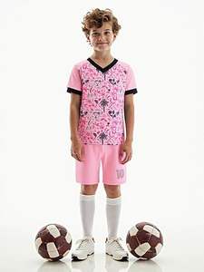 Maillot de football pour enfants unisexe pour filles et garçons Tenues de football doux Cadeau idéal pour les petits athlètes de 2 à 14 ans - Product Image 6