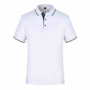 Suministro de fábrica de golf para hombre para Polo, logotipo de diseño personalizado, secado rápido, verano, manga corta, bordado de poliéster, sólido, liso, Terry - Product Image 4