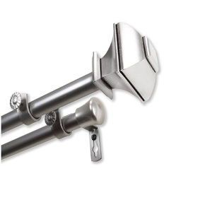 Raccords de rideau en métal argenté de conception standard ensemble de tringles à rideau en laiton décoratives pour la maison et les hôtels matériel de rideau décoratif - Product Image 4