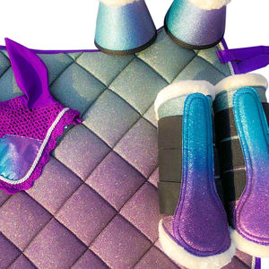 Solid Colors Satin <b>Cotton</b> Fabric Horse Saddle Reasonable Price Comfort Fit Non-Slip Horse Riding Foam Saddle <b>Pads</b> - Product Image 6