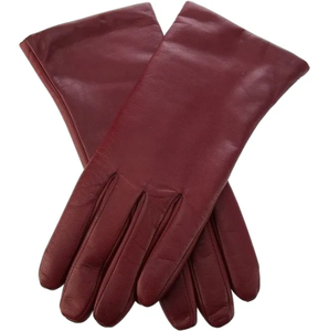 Guantes de piel de oveja auténtica para mujer Guantes de invierno lisos para uso diario y conducción para mujer - Product Image 5
