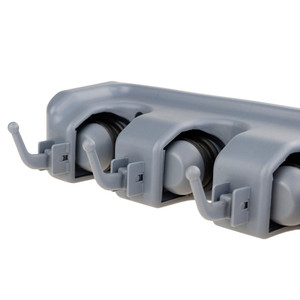 Modern Single-Tier Tool Hanger for <b>Mops</b> Brooms Rakes Plastic Metal Fabric GARAGE HOLDER with Hangers for Kitchen Storage - Product Image 5